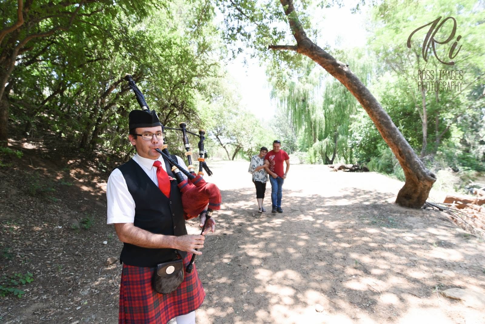 Piper Paul performing outdoors as a bagpiper for hire in Gauteng
